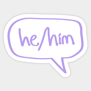He/Him pronouns Sticker